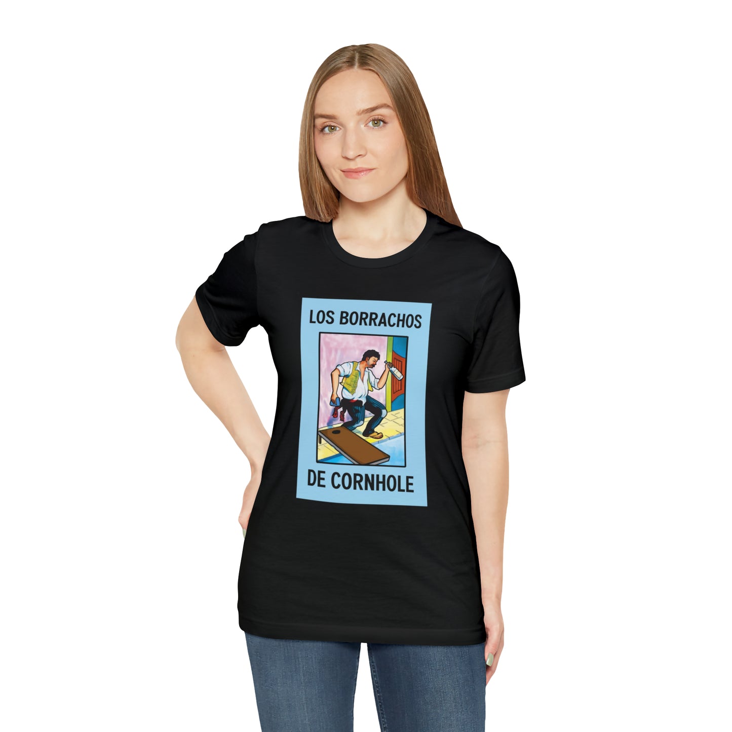 Los Borrachos De Cornhole Short Sleeve Tee