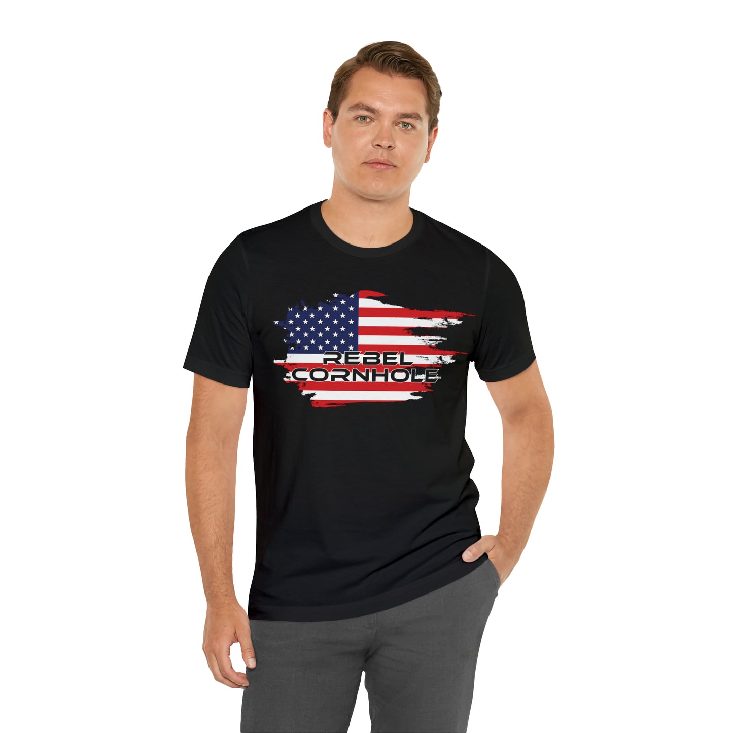 Rebel Cornhole USA Short Sleeve Tee