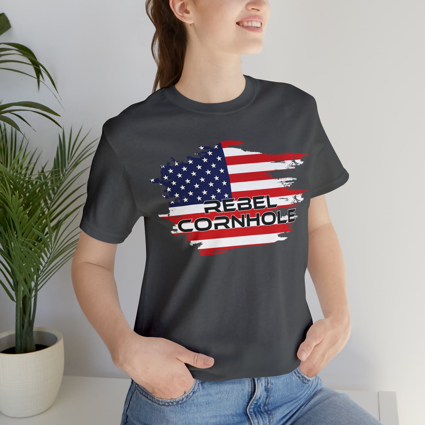 Rebel Cornhole USA Short Sleeve Tee