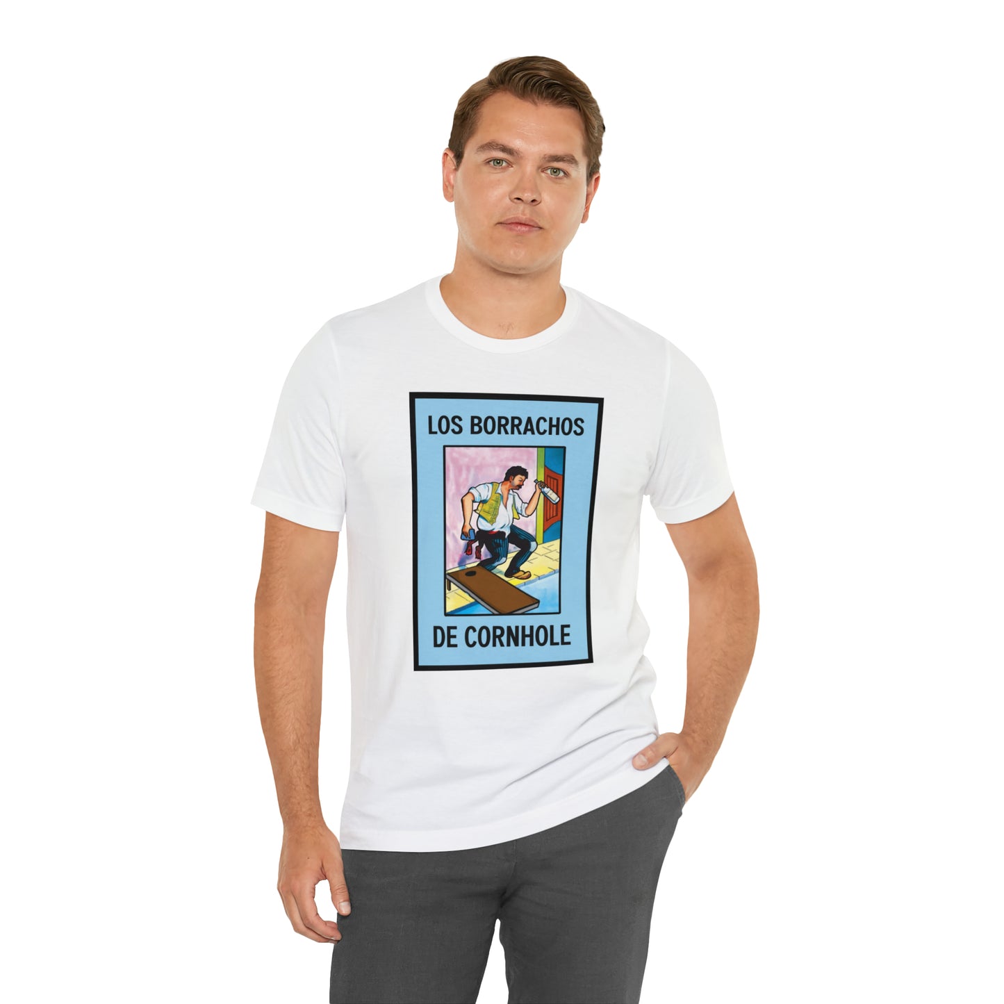 Los Borrachos De Cornhole Short Sleeve Tee
