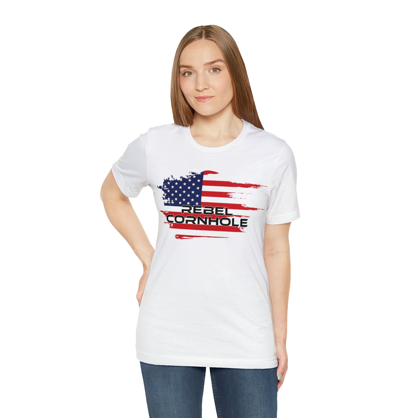 Rebel Cornhole USA Short Sleeve Tee