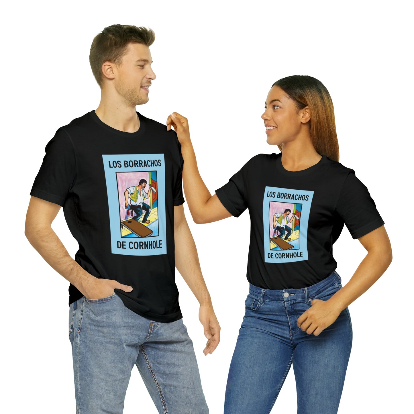 Los Borrachos De Cornhole Short Sleeve Tee