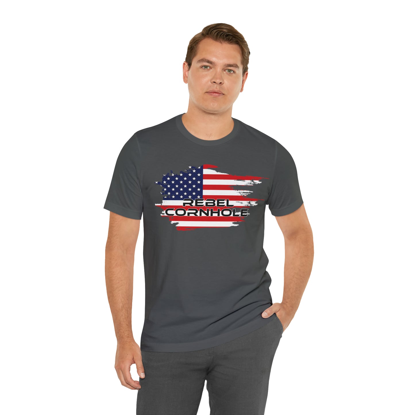 Rebel Cornhole USA Short Sleeve Tee
