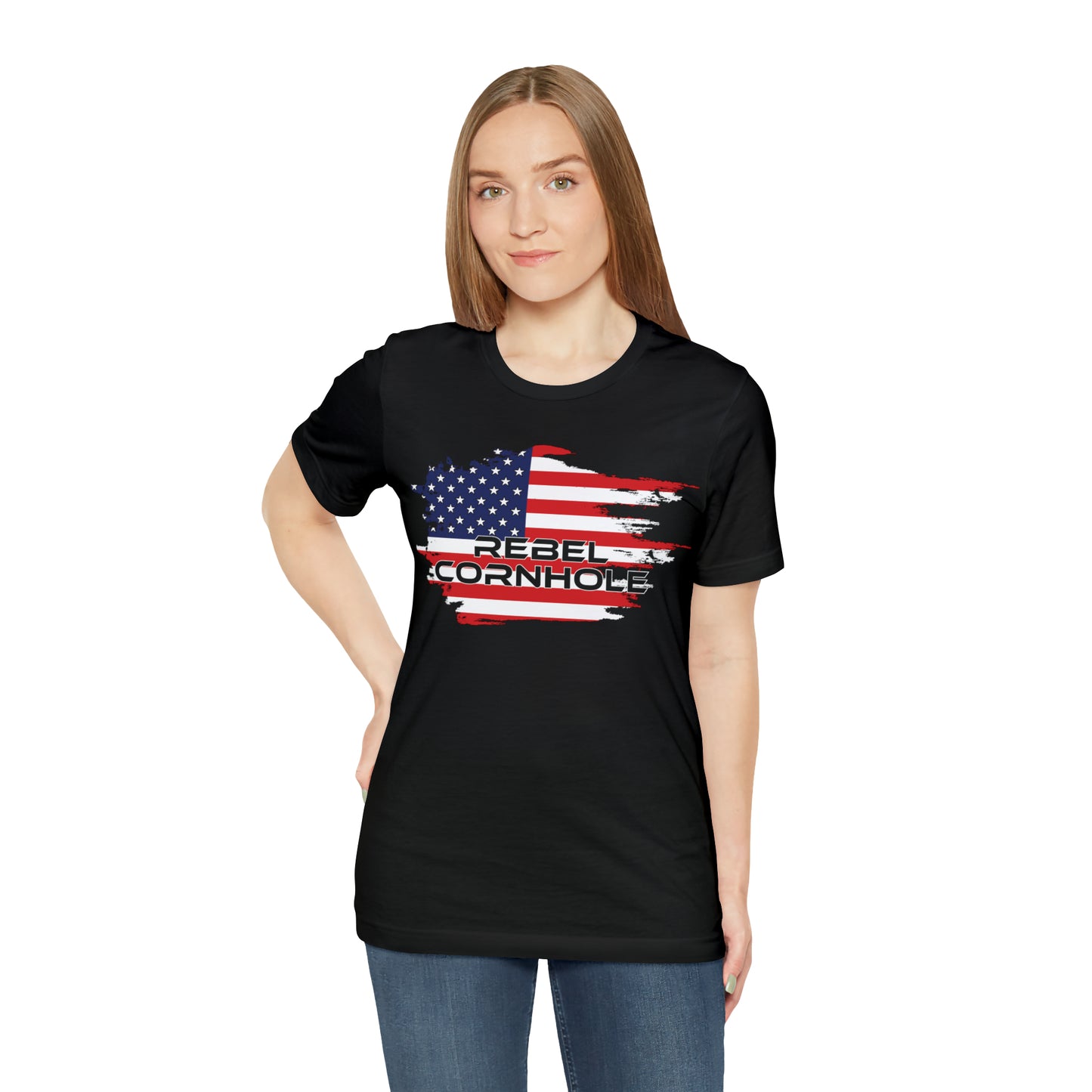 Rebel Cornhole USA Short Sleeve Tee