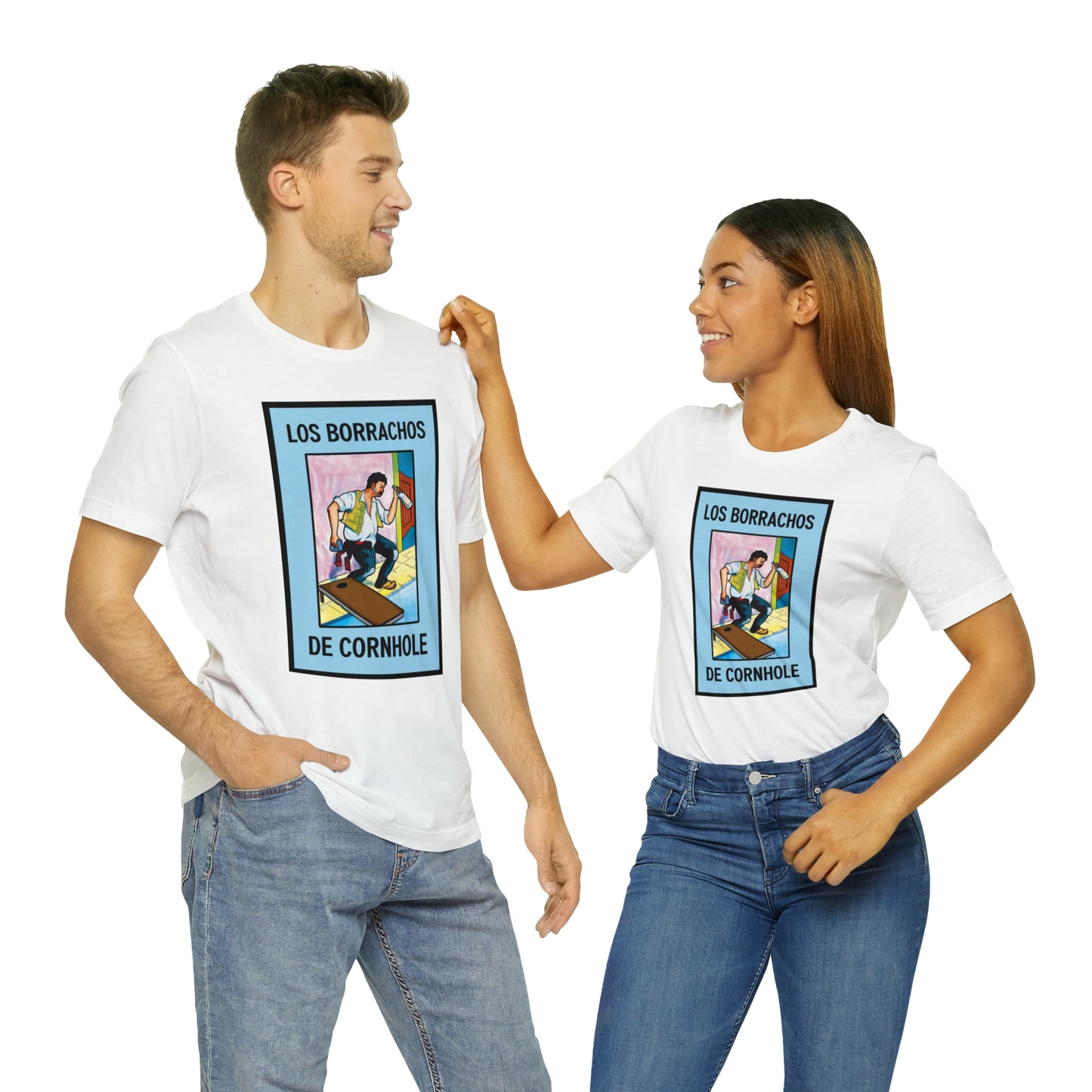 Los Borrachos De Cornhole Short Sleeve Tee