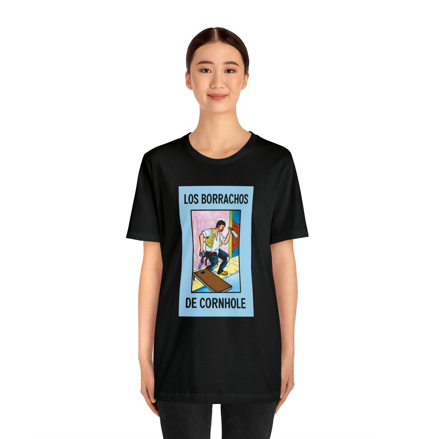 Los Borrachos De Cornhole Short Sleeve Tee