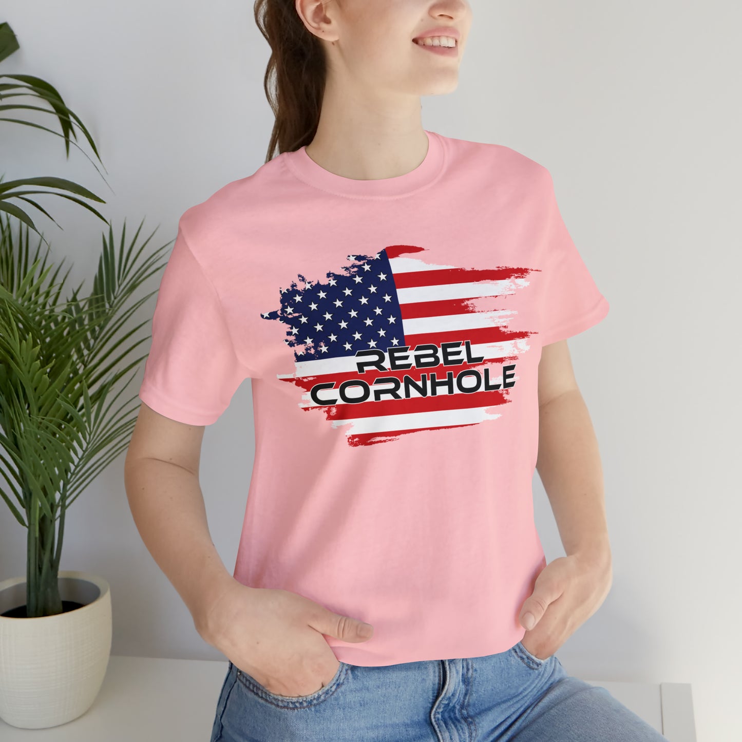 Rebel Cornhole USA Short Sleeve Tee