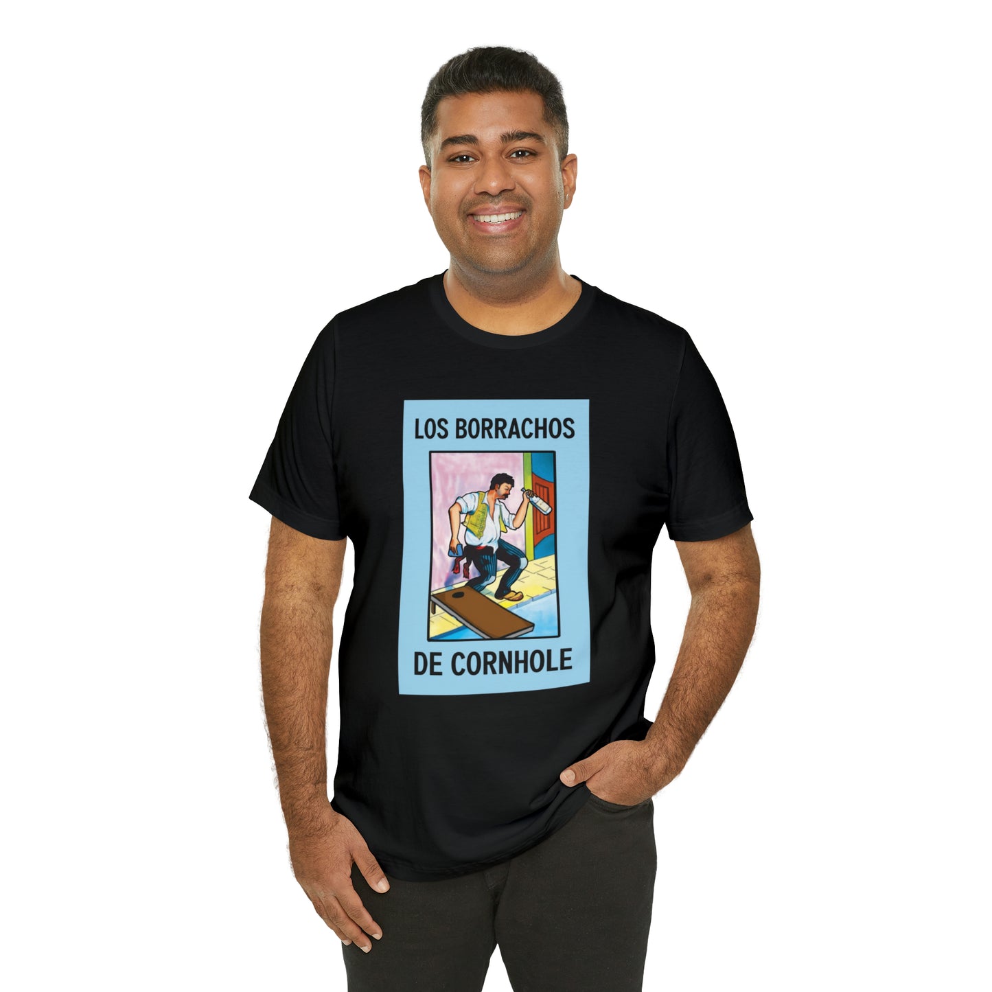 Los Borrachos De Cornhole Short Sleeve Tee