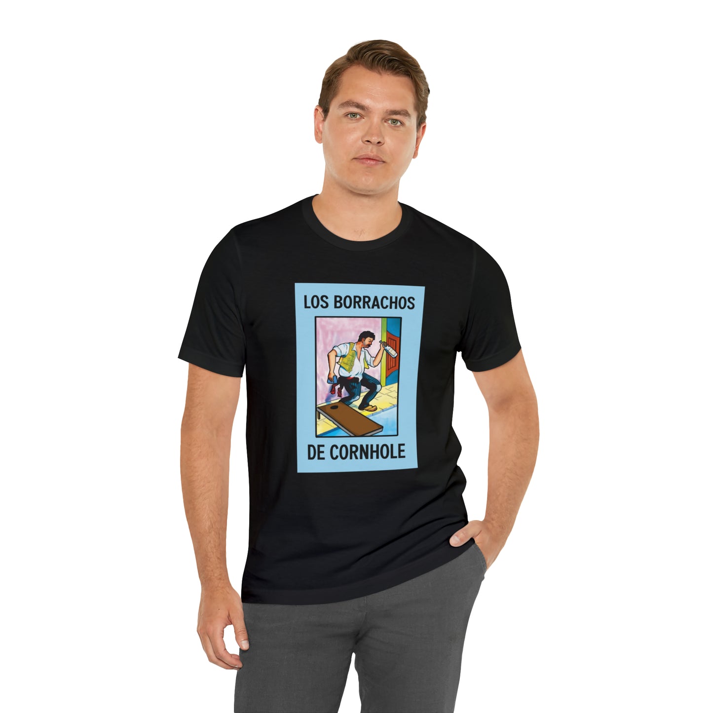 Los Borrachos De Cornhole Short Sleeve Tee