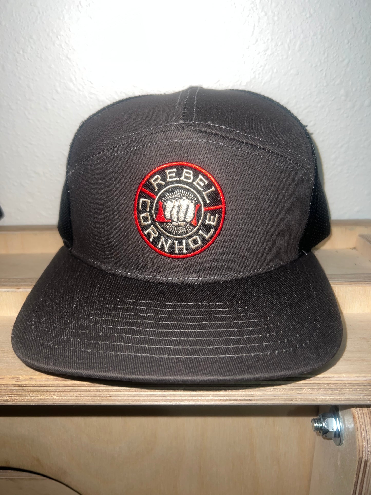 Black/Gray Rebel Cornhole SnapBack