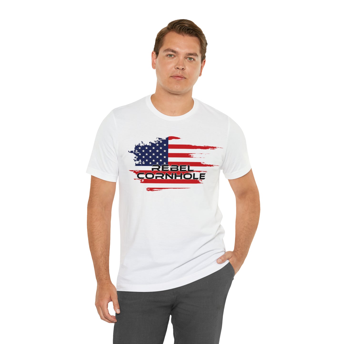 Rebel Cornhole USA Short Sleeve Tee