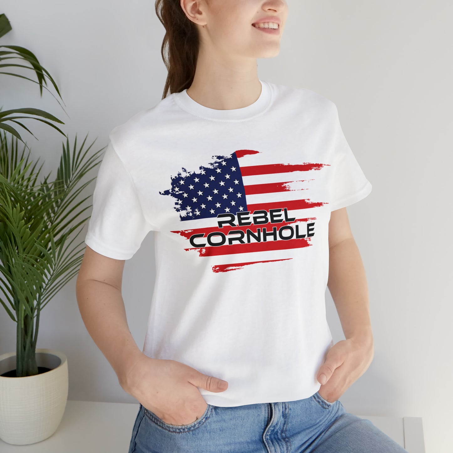 Rebel Cornhole USA Short Sleeve Tee