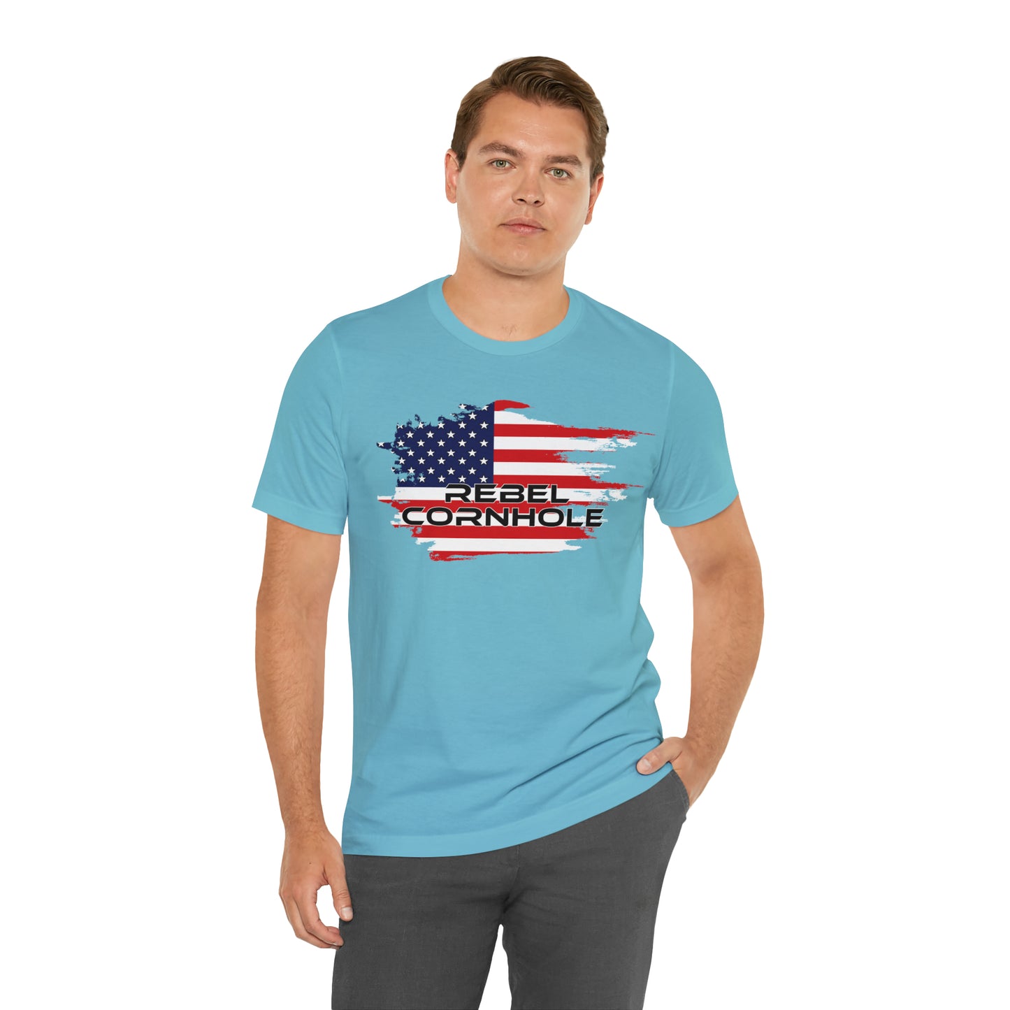 Rebel Cornhole USA Short Sleeve Tee