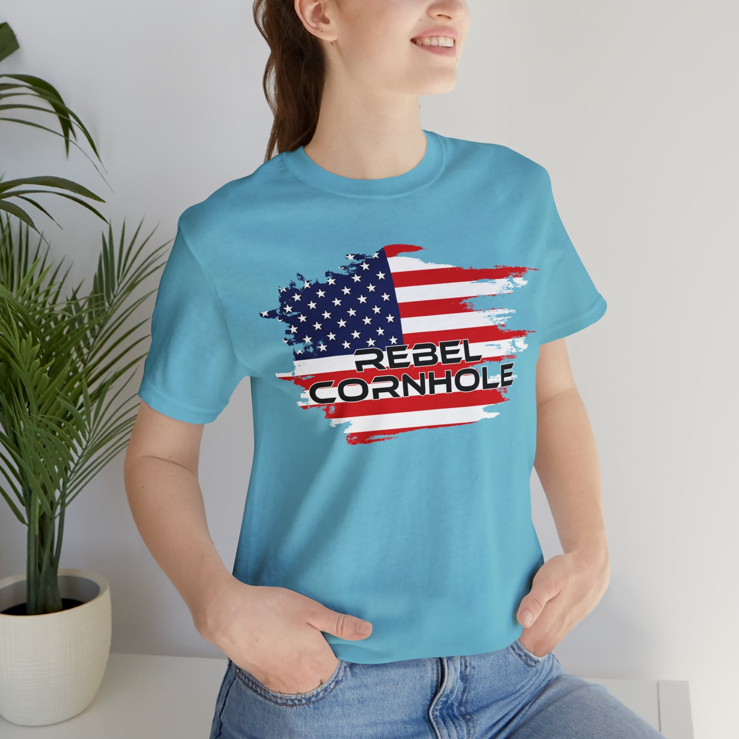 Rebel Cornhole USA Short Sleeve Tee