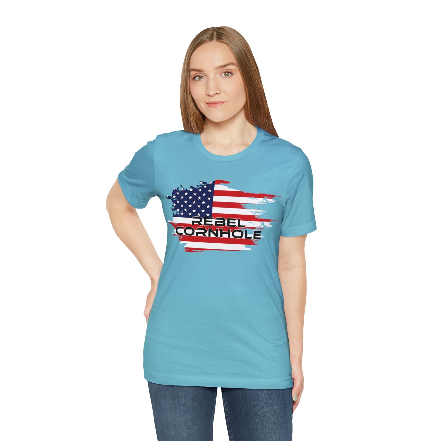 Rebel Cornhole USA Short Sleeve Tee